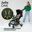 LIONELO Julie One Buggy Kinderwagen bis 22 kg, verstellbare Rückenlehne und Fußstütze, Moskitonetz, Beinwärmer, Getränkehalter und Transporttasche, zusammenklappbar