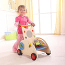 HABA 902 - Entdeckerwagen, stabiler Lauflernwagen aus Holz mit Stoffmaus, Mausversteck und vielen Spielmöglichkeiten, Holzwagen mit Sitzfläche, ab ...