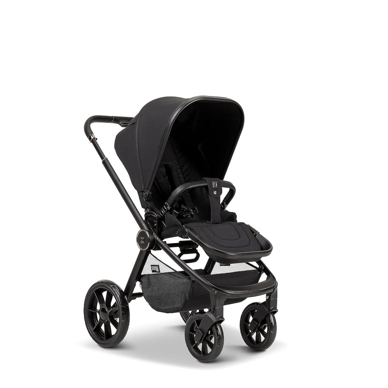 MOON Buggy SPORT, Black/Melange, Sportwagen-Buggy mit Liegefunktion, bis 22kg, UV-Schutz 50+, zusammenklappbar