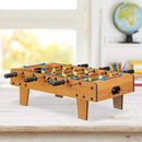 Relaxdays 10022517 Tischkicker, Tischfussball Kinder und Erwachsene, Fußball Tischspiel, Holz-Optik, B x T 69 x 37 cm, grün-braun