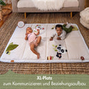 Tiny Love Super Mat, Spielmatte Baby, faltbare Spieldecke (150 x 100 cm), 0+ Monate, 6 Aktivitäten, Krabbeldecke Baby, Spiegel, Holzrassel, Knister...
