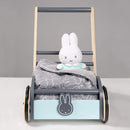 roba Baby Lauflernwagen miffy mit Bremse - Lauflernhilfe für Kinder - als Puppenwagen nutzbar - für Mädchen & Jungen - Holz mintgrün / anthrazit