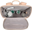 LÄSSIG Baby Wickelrucksack mit Wickelunterlage, Kinderwagenbefestigung und Flaschenhalter/GRE Slender Up Backpack camel