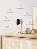 nooie Babyphone Kamera, Babyphone mit Kamera und SD Karte, WLAN Kamera Indoor mit APP und 2K HD Nachtsicht Gegensprechfunktion Kompatibel mit Alexa...