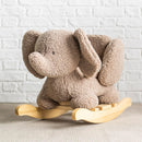 Nattou Animal à Bascule en Tissu Doux, Eléphant à Bascule, avec Ceinture de sécurité, Joyeux Balancement d'avant en arrière, Végétalien, 60 cm, Lap...
