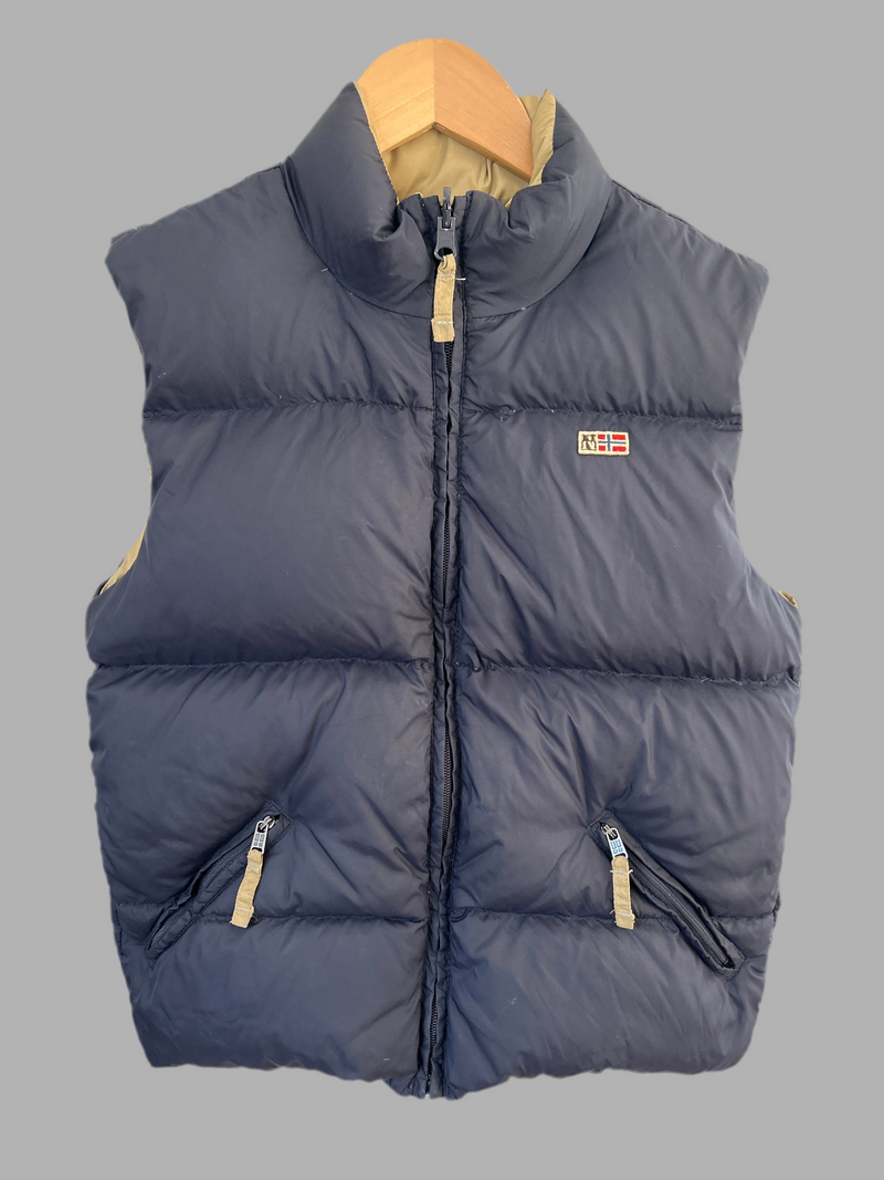 napapijri reversible down vest - size 146/152