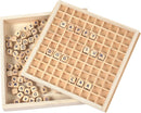 small foot Wörter legen "Educate" aus Holz, Wortlegespiel für ABC-Anfänger und Schüler, ab 6 Jahren, 10952, Braun
