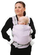 manduca First Babytrage - Verstellbarer und vielseitiger Tragesitz für Babys und Kleinkinder (3,5-20 kg) - Babytrage mit Front-, Hüft- und Rückentragefunktion ,Monochrome Lavender