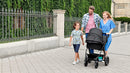 Kinderkraft Kinderwagen 3 in 1 MOOV, Kinderwagenset, Sportwagen, Buggy, Babyschale, Große Räder, Luftreifen Hohe, Verarbeitungsqualität, Bequemer, Grau, Kein Seitengriff vorhanden