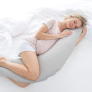 Julius Zöllner Stillkissen, Schwangerschaftskissen, Lagerungskissen, besonders angenehme und anschmiegsame Flockenfüllung, Baumwolle, ca. 180 cm