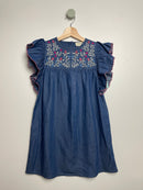 Jeanskleid Blumenstick • 140 • louis & louise