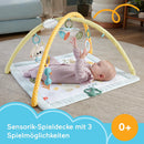 FISHER-PRICE Simply Senses Sensorische Erlebnisdecke - mit Plüsch-Koala, Spiegel, Rassel, Beißring und knisterndes Spielzeug, maschinenwaschbare Spielmatte