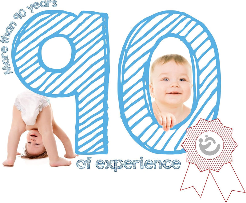 roba Schlafsack 90 cm Indibär - Babyschlafsack ganzjährig für Sommer & Winter - aus atmungsaktiver Baumwolle - Bären Motiv in Braun / Weiß