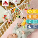 Fehn Musik-Mobile Safari – Spieluhr-Mobile mit bunten Safari-Tieren zum Lauschen & Staunen – Melodie "Brahms Wiegenlied"