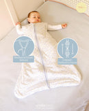 molis&co - Baby Schlafsack ärmellos - Ideal für Frühling und Herbst - Babyschlafsack 1 tog ohne Ärmel - Leicht gepolstert - 100% Baumwolle (Oeko-TEX 100), Premium Qualität - Blue Lily (60 cm)