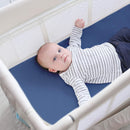 roba Reisebettmatratze - Faltbare Baby Matratze für Reisebett 60 x 120 cm - Faltbare Klappmatratze für Kinderreisebetten - Abnehmbarer Bezug in Blau - Inklusive Tragetasche
