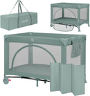 Lionelo Laura 2-in-1 Reisebett bis zu 15 kg Laufgitter von 0 bis 36 Monate Seitlicher Einstieg T25 Schaumstoffmatratze, 2 Höhenstufen, Reisetasche, Räder mit Bremse