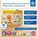 Bieco Aufbewahrungsbox mit Deckel Kinder Zoos - gelb