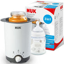 NUK Thermo 3in1 Babyflaschenwärmer | schonendes Auftauen, Erwärmen und Warmhalten von flüssiger und breiförmiger Nahrung | Korb zum einfachen Herausnehmen