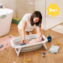 Badabulle Faltbare Babybadewanne - Ultrakompakt - 35L - Rutschfeste Füße - Abflussstopfen & Temperaturanzeige - Griff zum Transportieren & Trocknen