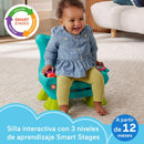 Fisher-Price Lernspaß, Lernspielzeug für Kleinkinder, Lernspaß-Stuhl, türkisfarben, Version: Englisch; Italienisch; Portugiesisch; Spanisch, HYR96