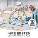 Kinderkraft Spieldecke SMARTPLAY, Erlebnisdecke, Spielmatte mit Spielbogen, Krabbeldecke, Spielzeuge, Leichter, 20 Bälle im Set, Laufgitterfunktion, Kissen, von den Ersten Lebenswochen