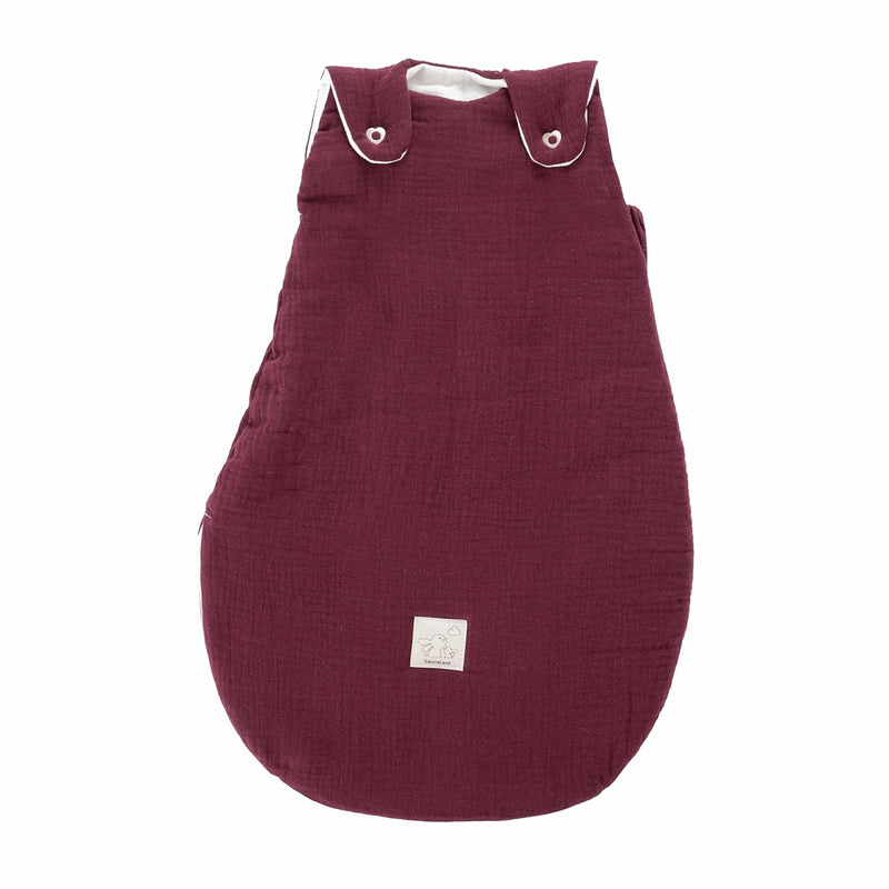 mitwachsender schlafsack baby TRÄUMELAND Babyschlafsack aus Musselin beerenrot, atmungsaktiv, leicht