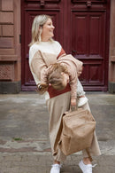 LÄSSIG Baby Wickelrucksack Wickeltasche mit Zubheör veganes Leder/Tender Backpack anthracite