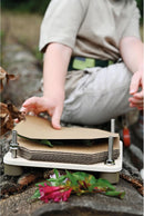 small foot Blumenpresse Discover, aus FSC 100%-zertifiziertem Holz, Presse zum Basteln für Kinder ab 3 Jahren, 12436, Grün