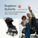 Bugaboo Butterfly Ultra Compact Reisebuggy, leicht, in einer Sekunde zusammenklappbar, sehr geräumiger Stadtbuggy für Babys und Kleinkinder, handlich und bequem, Nacht schwarz