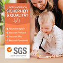 Famifidus Krabbelmatte Baby schadstofffrei - Kinder Spielmatte aus Kork & Naturkautschuk - 80 x 80 cm - Bodenmatte mit 4,5mm Stärke ideal als Spielunterlage, Spiel und Krabbelunterlage