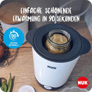 NUK Thermo Express Plus Flaschenwärmer, tragbar|schonendes Erwärmen von flüssiger und breiförmiger Nahrung in 90 Sekunde|automatische Abschaltun| Korb zum Herausnehmen| EU-Stecker & 12-V-Reiseadapter