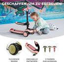 Kinderkraft Halley Scooter 2 in 1, Kinderroller ab 1 Jahr bis zu 50 kg, Tretroller, Dreirad Roller mit Klappbar Sitz, LED Räder, Höheverstellbare Lenker, Zusammenklappen