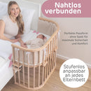 babybay Original Beistellbett aus massivem Buchenholz / kompakt & verwandelbar / Kinderbett Höhe stufenlos verstellbar & umweltfreundlich / mitwach...