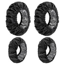 Heveer Radabdeckungen für Babys Wasserdichte Radschutzhülle Staubdicht Kinderwagen Zubehör Radabdeckung für Kinderwagen 4 Stück Schwarz