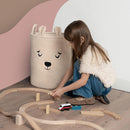 SIPO Premium Toy Storage Basket – Bouclé Bear (Beige)