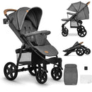 LIONELO Annet Plus Buggy bis 22 kg mit Liegefunktion, Kinderwagen klein zusammenklappbar mit Zubehör, Eva-Schaum-Räder, Moskitonetz, Fußdecke Getränkehalter, Korb