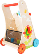 small foot Spiel- und Lauflernwagen Blumenwiese, aus Holz mit vielseitigem Spielspaß für Kinder ab 1 Jahr, 10606
