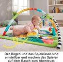 Fisher-Price 3-in-1 Rainforest Spieldecke für Babys, Spielmatte und sensorische Spielzeuge für das Spielen in der Bauchlage