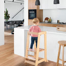 roba Montessori Learning Tower, safe step stool for children, ideal as a kitchen helper, holds up to 80 kg, made from FSC-certified bamboo wood