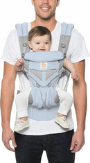 Ergobaby Ergobaby Omni 360 All-Position Babytrage für Neugeborene bis Kleinkinder mit Lendenwirbelstütze und atmungsaktivem Netzgewebe (3-20 kg), Chambray