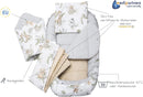 Medi Partners 5 teilig Babynestchen Set Babynest 100x60x15 - Safari mit beige Minky