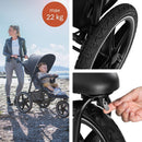 hauck Runner 2, Schwarz - Robuster Dreirad Buggy mit XL Lufträdern, Federung, UV Schutz 50+, XL Netzfenster, Verstellbarer Schieber, mit Liegefunkt...