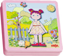HABA Magnetspiel-Box Anziehpuppe Lilli – Magnetpuzzle für Kinder ab 3 Jahren – Mit 54 Teilen & 4 Szenen