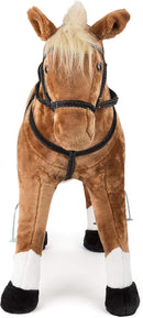 small foot 11177 Standing Horse with Sound, made of wood, safe seat with stirrups and reins, for ages 3+ years