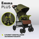 LIONELO Emma Plus Kinderwagen bis zu 15 kg, Kindersportwagen, leicht modern klein Buggy mit Liegeposition, zusammenklappbar, große Räder, großer Korb