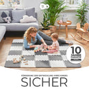 Kinderkraft Spielmatte LUNO, 30 Puzzleteile im Set, Erlebnismatte, Puzzlematte, Krabbelmatte, aus Schaumstoff, für Kinder ab 10 Monate, Gelb