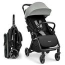 KikkaBoo Buggy Kinderwagen Reisebuggy CIELA, Bis 22 kg, Leicht (7,1 kg), One-Hand-Faltbar, Atmungsaktiv & Wasserabweisend, Inkl. Regenschutz, Grau