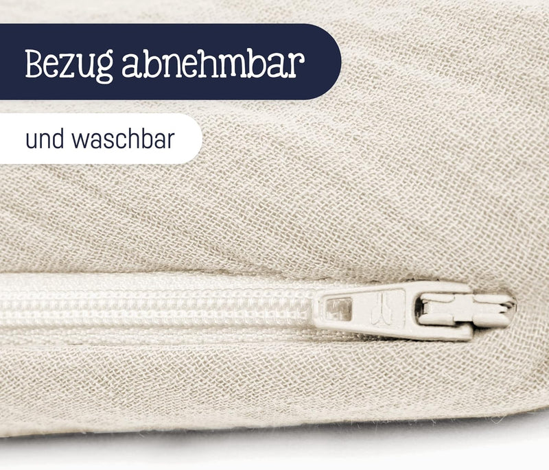 Julius Zöllner Musselin Stillkissen 190 cm - Sand