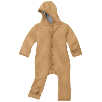 Disana 100% Wolle Walk-Zipp-Overall karamell 74 | 09m, 80 | 12m